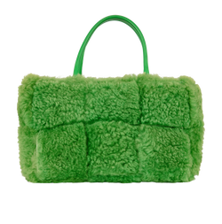 Small Arco Tote, Leather/Shearling, Green, B09456678H, P/DB, 2*